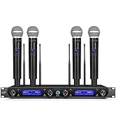 Amazon.com: MicrocKing Wireless Microphone System, with 4 Handheld